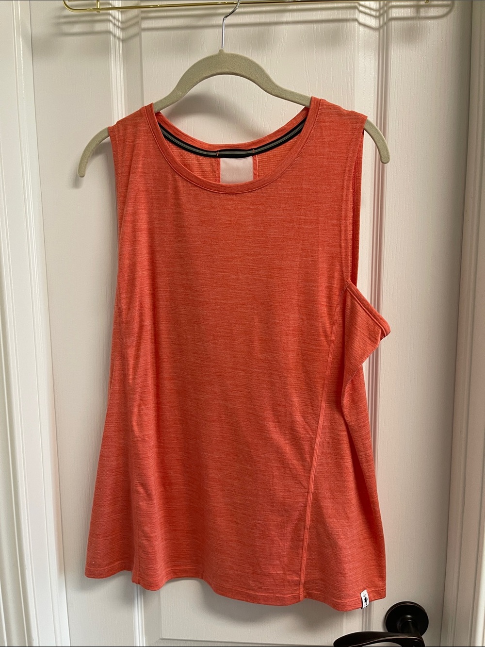 Smartwool Coral-Orange Sleeveless Merino Blend Tank